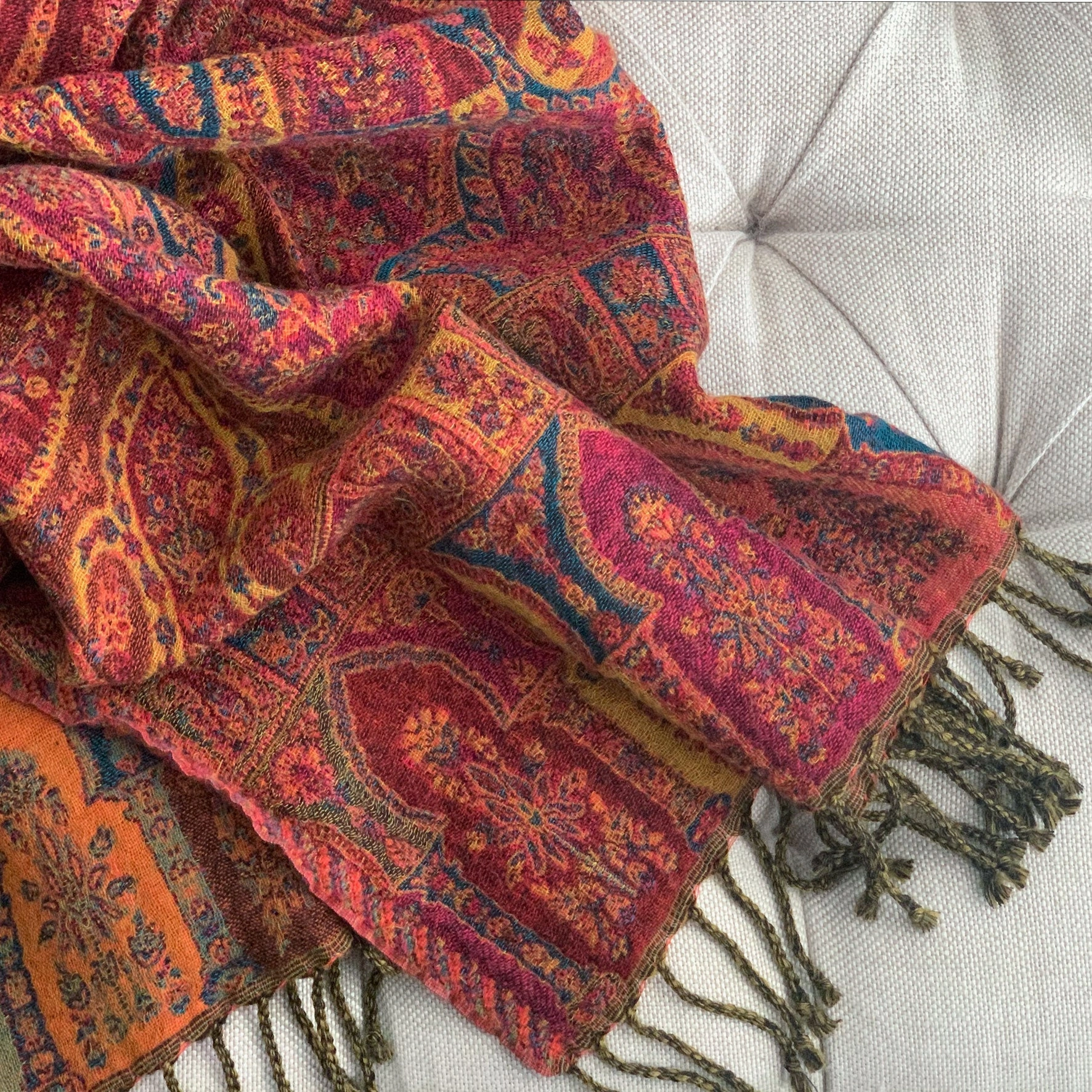Paisley pure wool Throw Shiraz