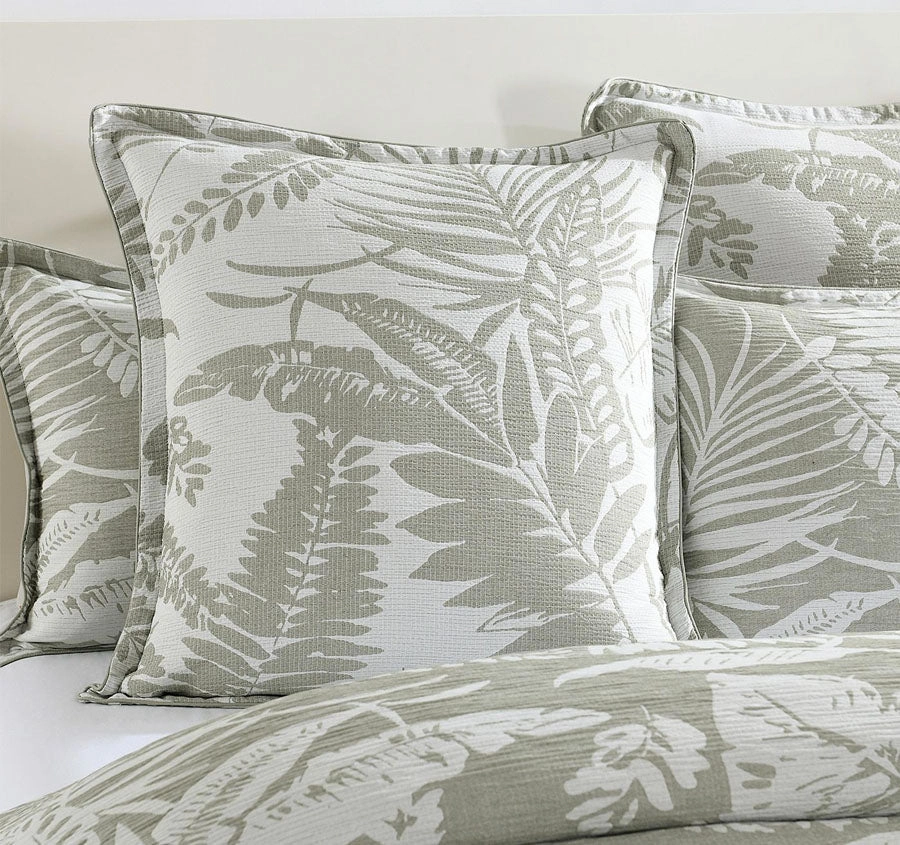 Palm Tree European Pillowcase Sage Green