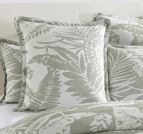 Palm Tree European Pillowcase Sage Green