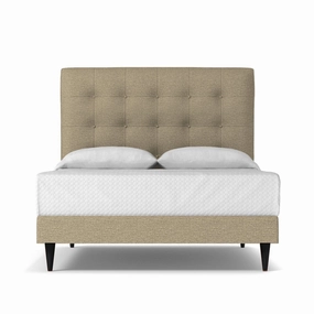 Palmer Drive Upholstered Bed EASTERN KING in TAUPE - CLEARANCE