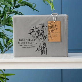 Park Avenue 500 Thread Count CHARCOAL Natural Bamboo Cotton Sheet Set