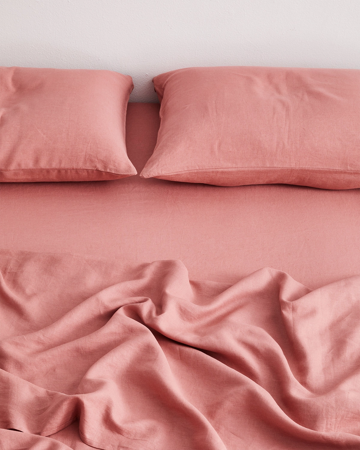 Pink Clay 100% French Flax Linen Fitted Sheet