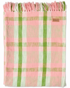 Pistachio Tartan Woven Throw