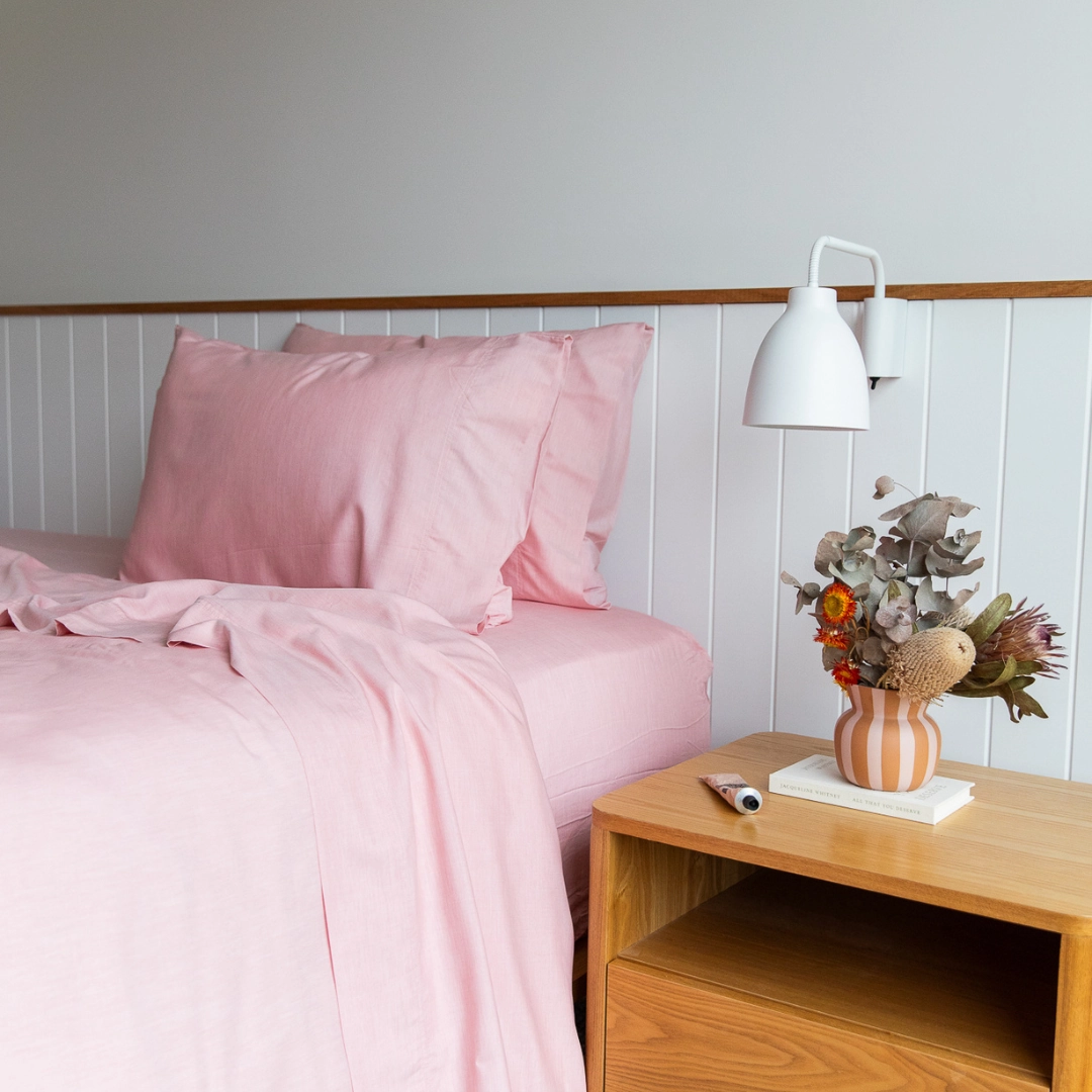 Plant Dyed Organic Bamboo Silk Sheet Sets