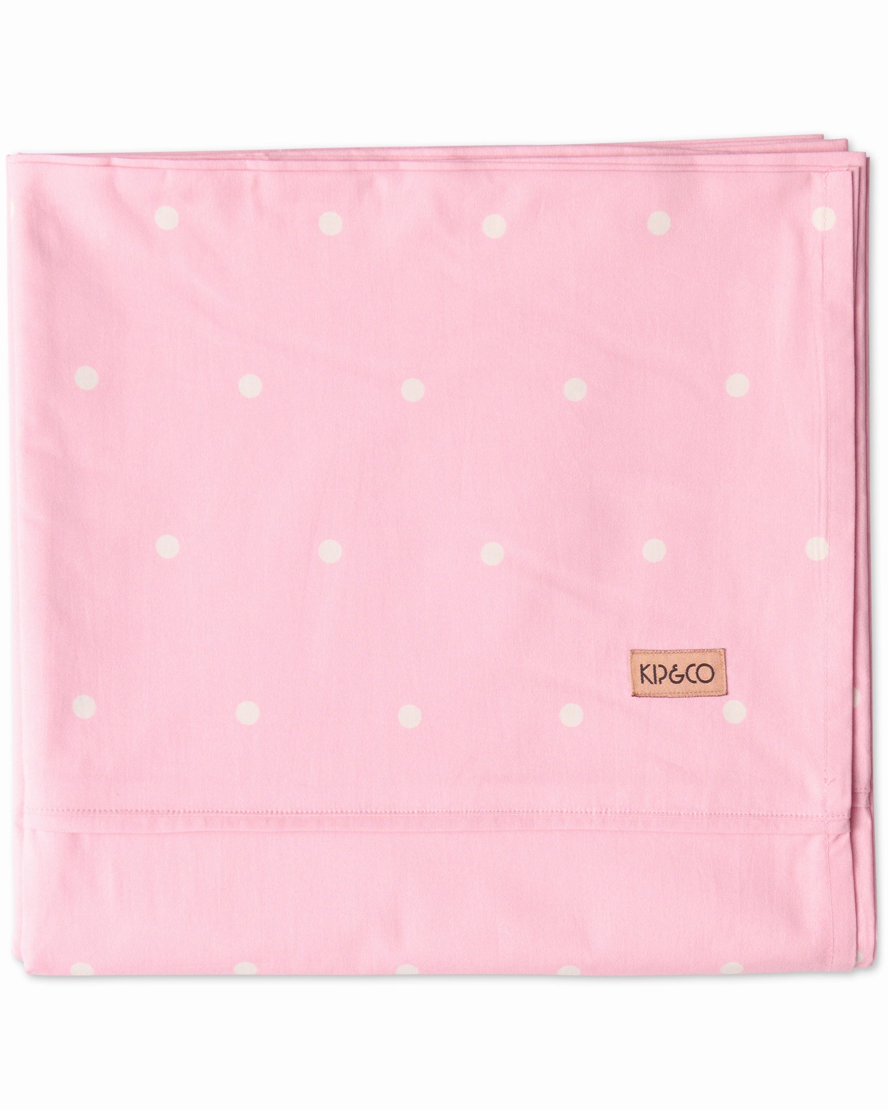 Polkadot Strawberry Organic Cotton Flat Sheet