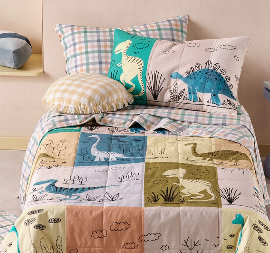 Prehistoric Patchwork Coverlet Set Multi