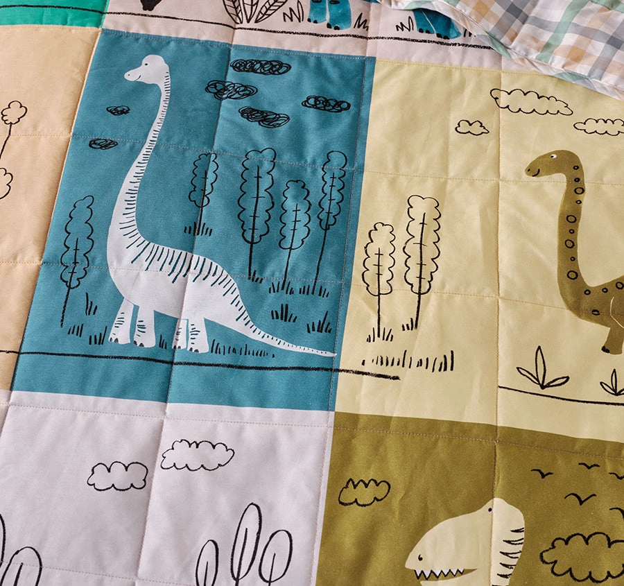 Prehistoric Patchwork Coverlet Set Multi