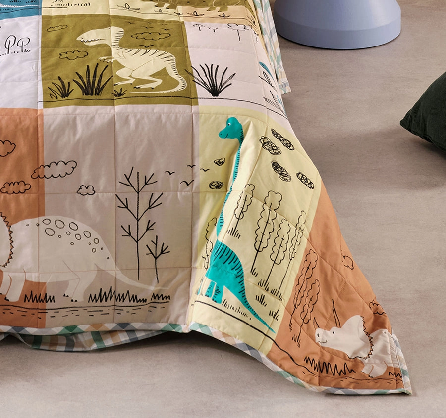 Prehistoric Patchwork Coverlet Set Multi