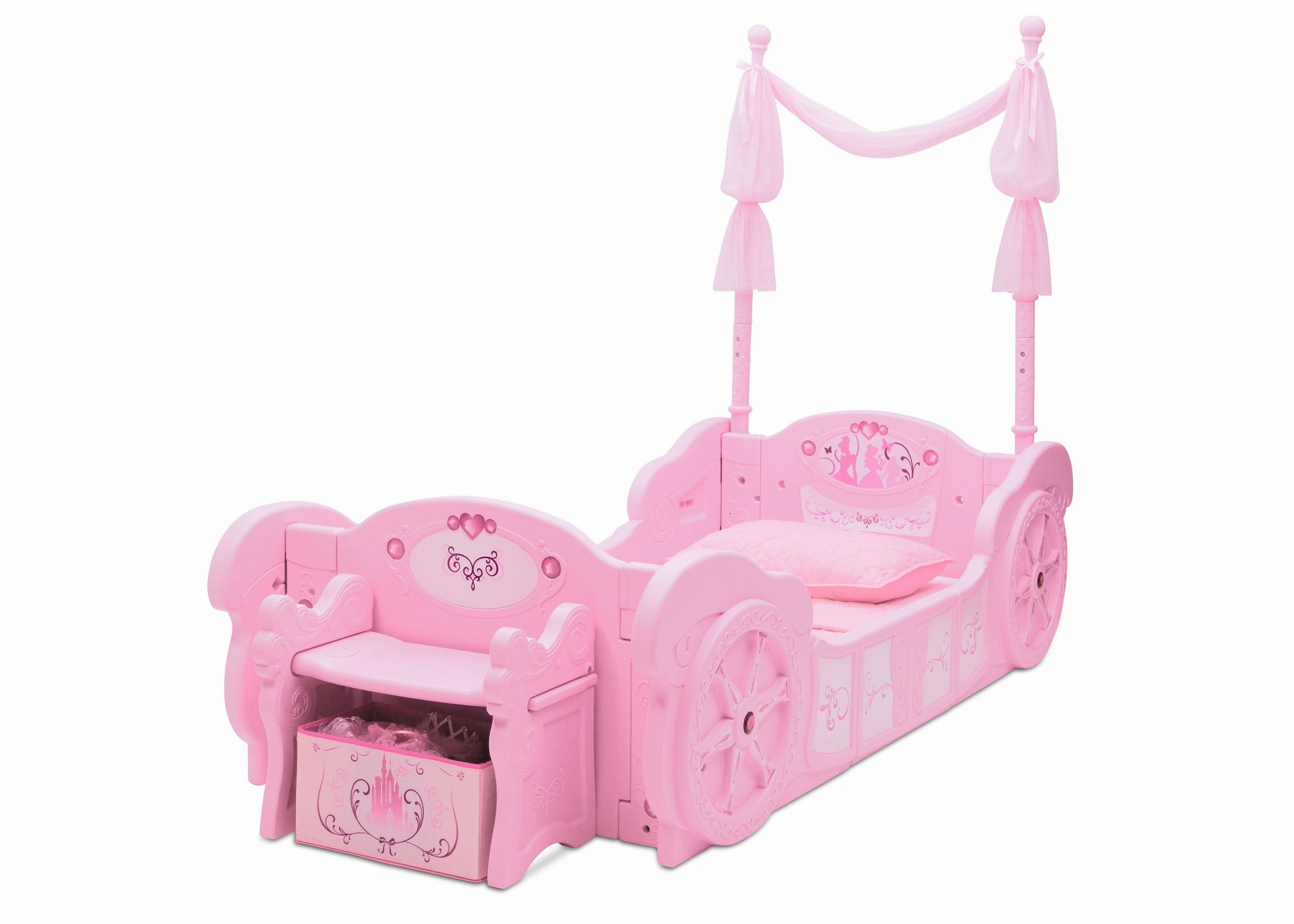 Princess Carriage Convertible Toddler-to-Twin Bed