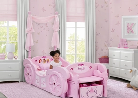 Princess Carriage Convertible Toddler-to-Twin Bed