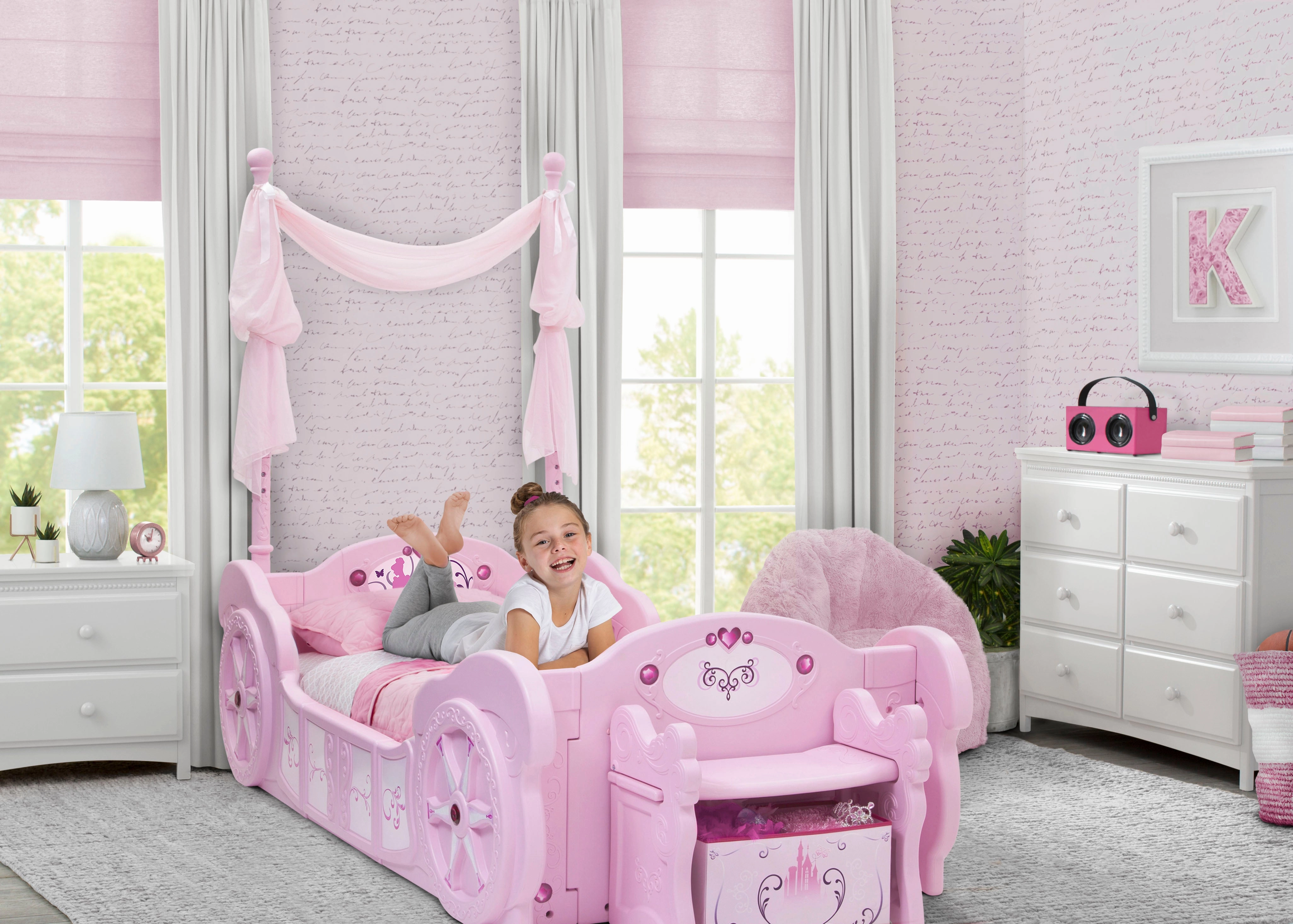 Princess Carriage Convertible Toddler-to-Twin Bed