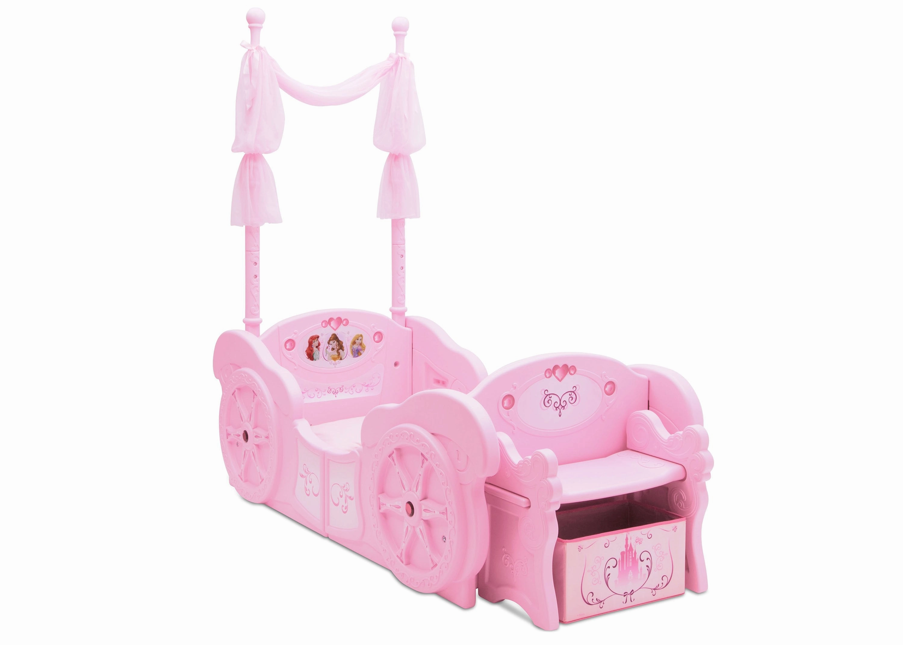 Princess Carriage Convertible Toddler-to-Twin Bed
