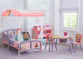 Princess Plastic Toddler Bed with Canopy