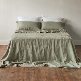 Pure Linen Sheet Set- Cactus