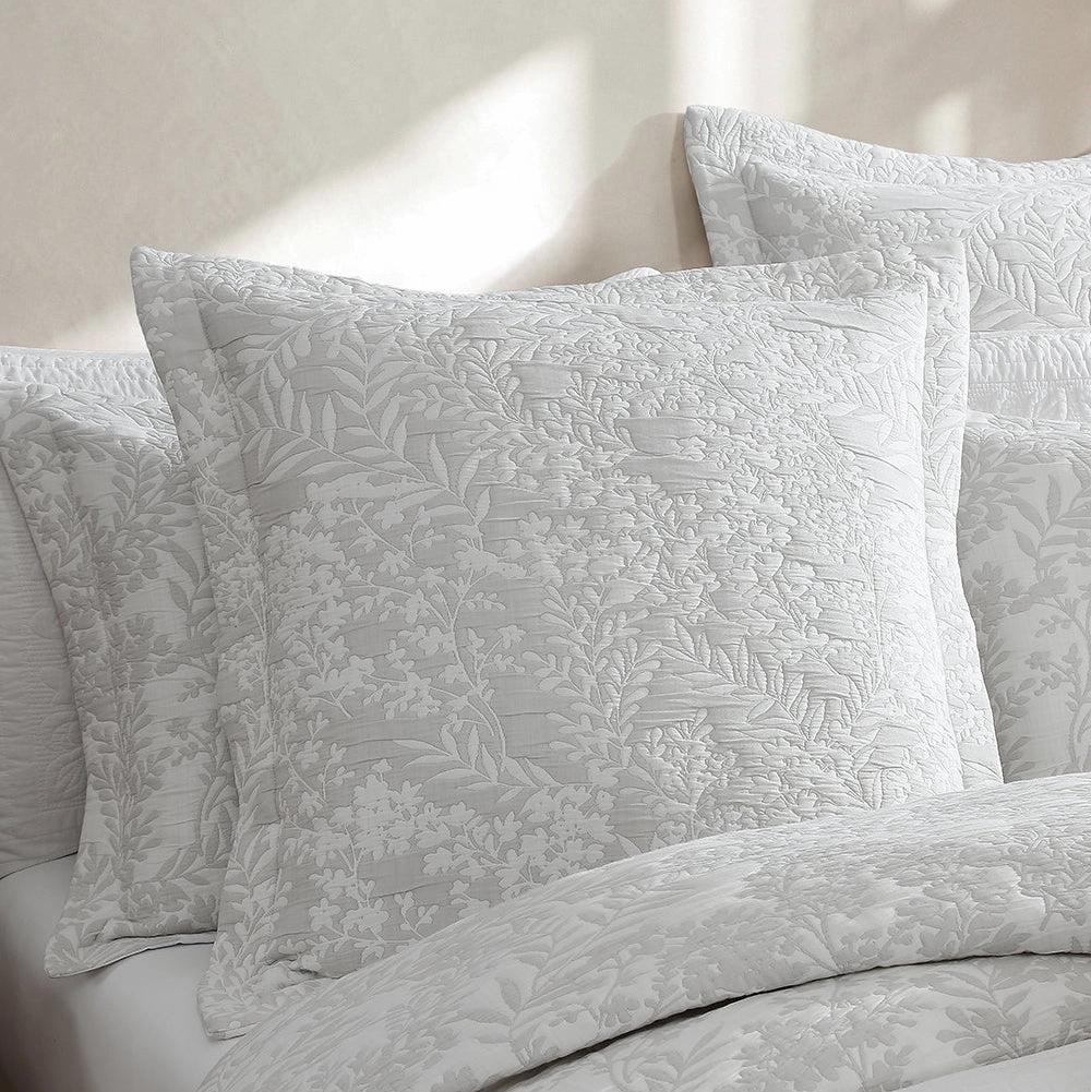 Quinn Silver European Pillowcase by Private Collection