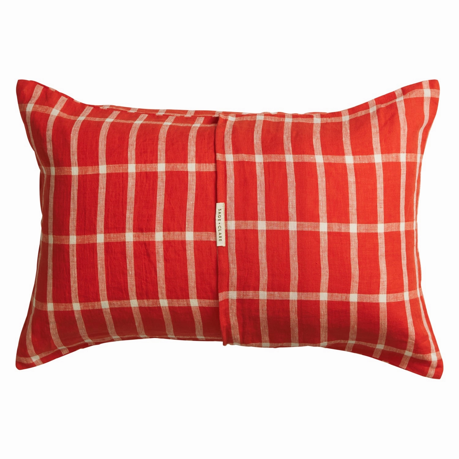 Remi Linen Pillowcase Set - Scarlet