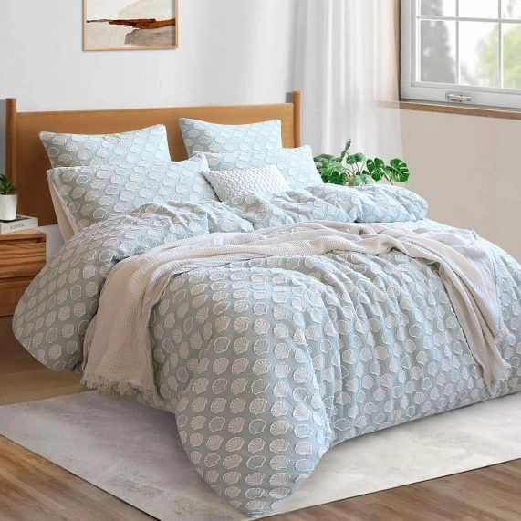 Renee Taylor Coralium Aqua Jacquard European Pillowcase