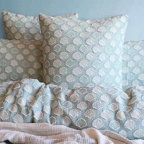 Renee Taylor Coralium Aqua Jacquard European Pillowcase
