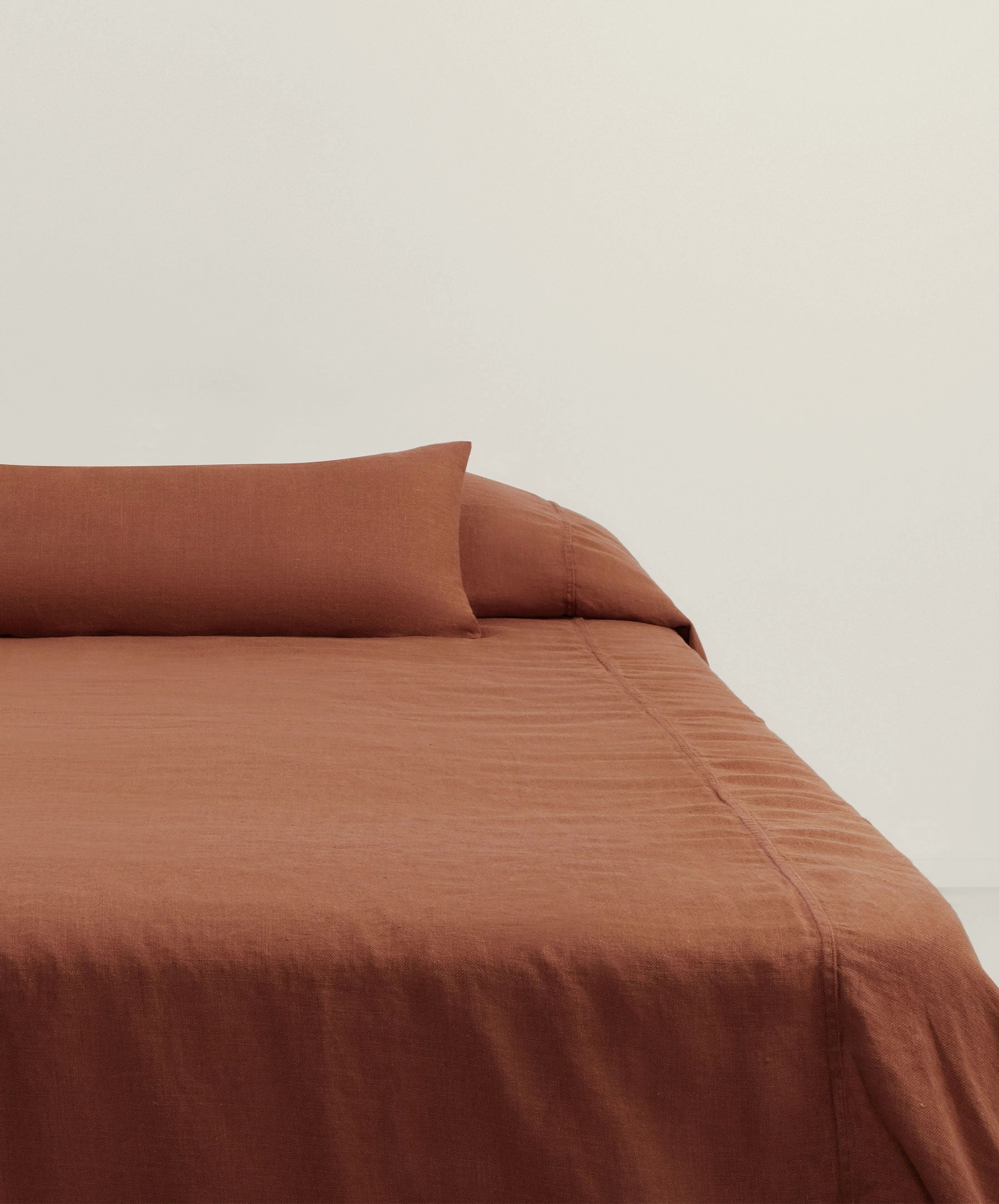 Repose Linen Bedcover - Cinnabar