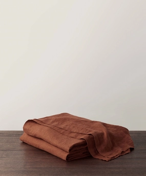 Repose Linen Bedcover - Cinnabar