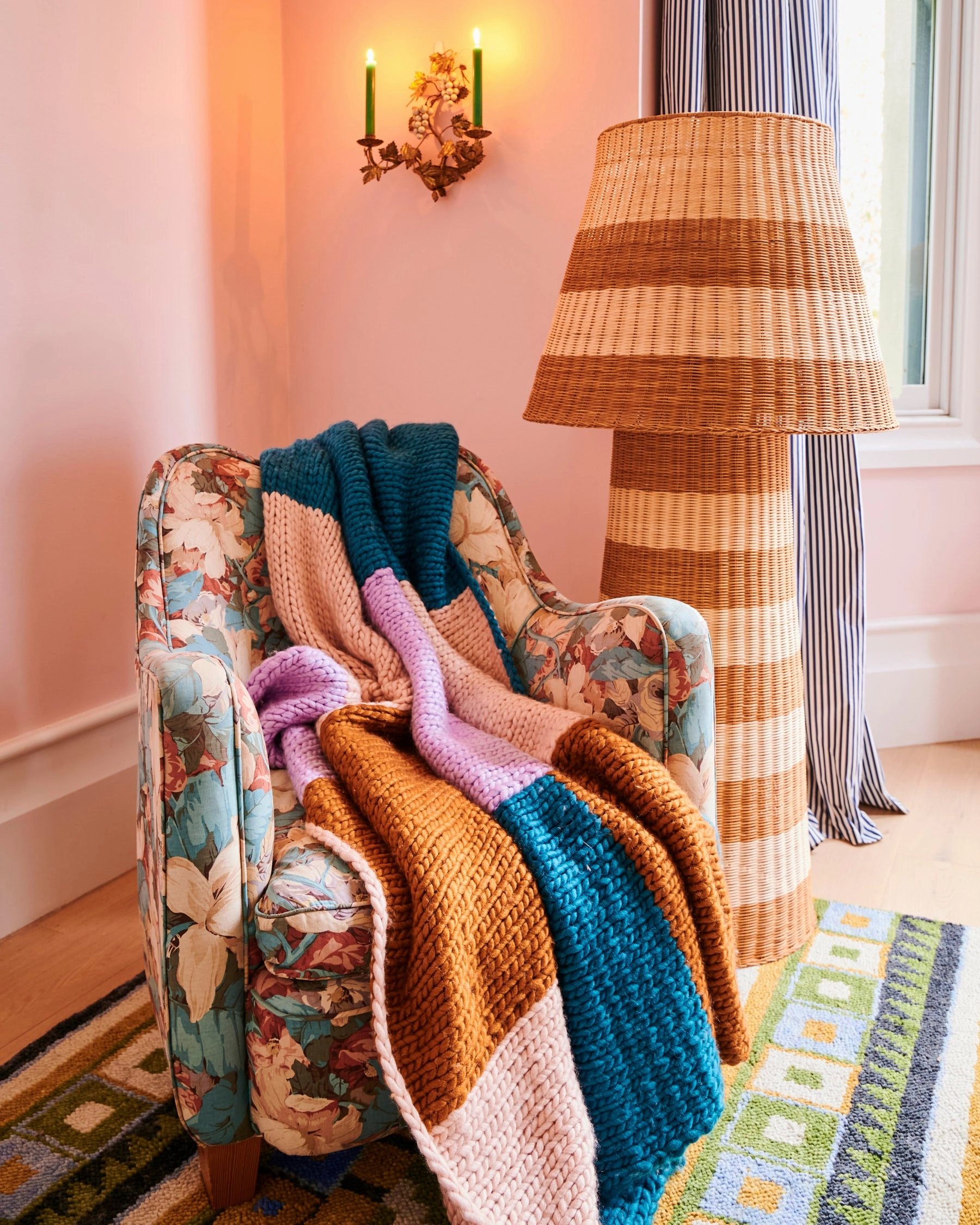 Roasted Pecan Chunky Knit Blanket