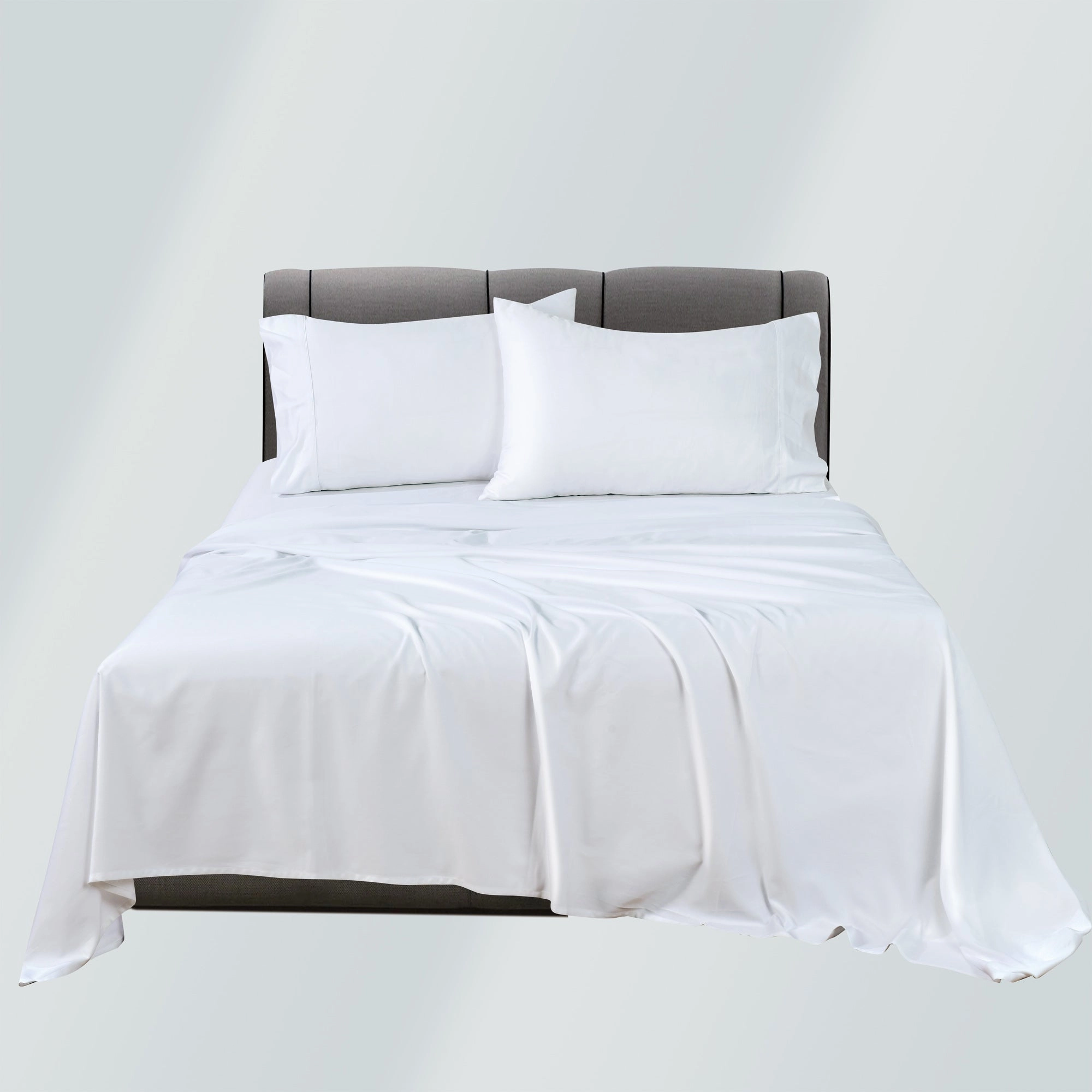 Rosebank Mega 500 Thread Count Bamboo/Cotton Sateen Weave Sheet Sets White