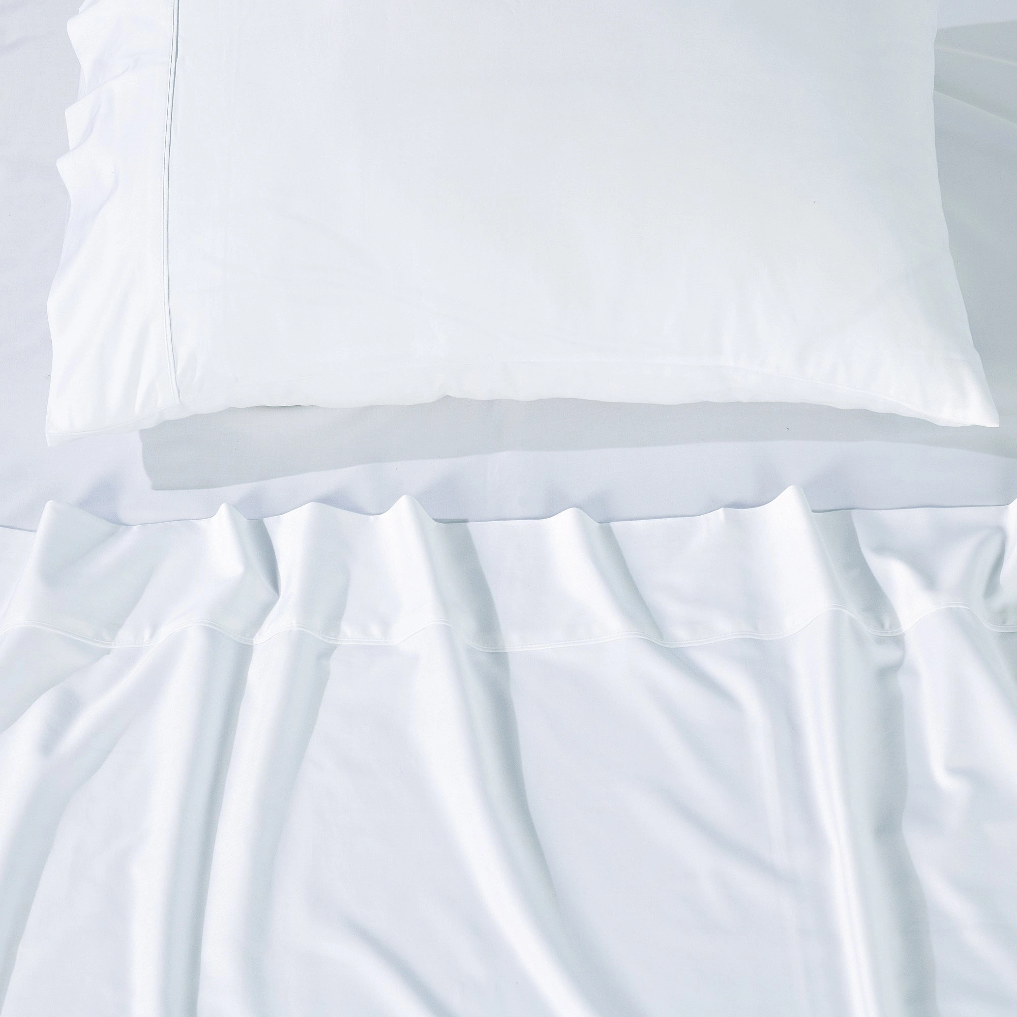 Rosebank Mega 500 Thread Count Bamboo/Cotton Sateen Weave Sheet Sets White