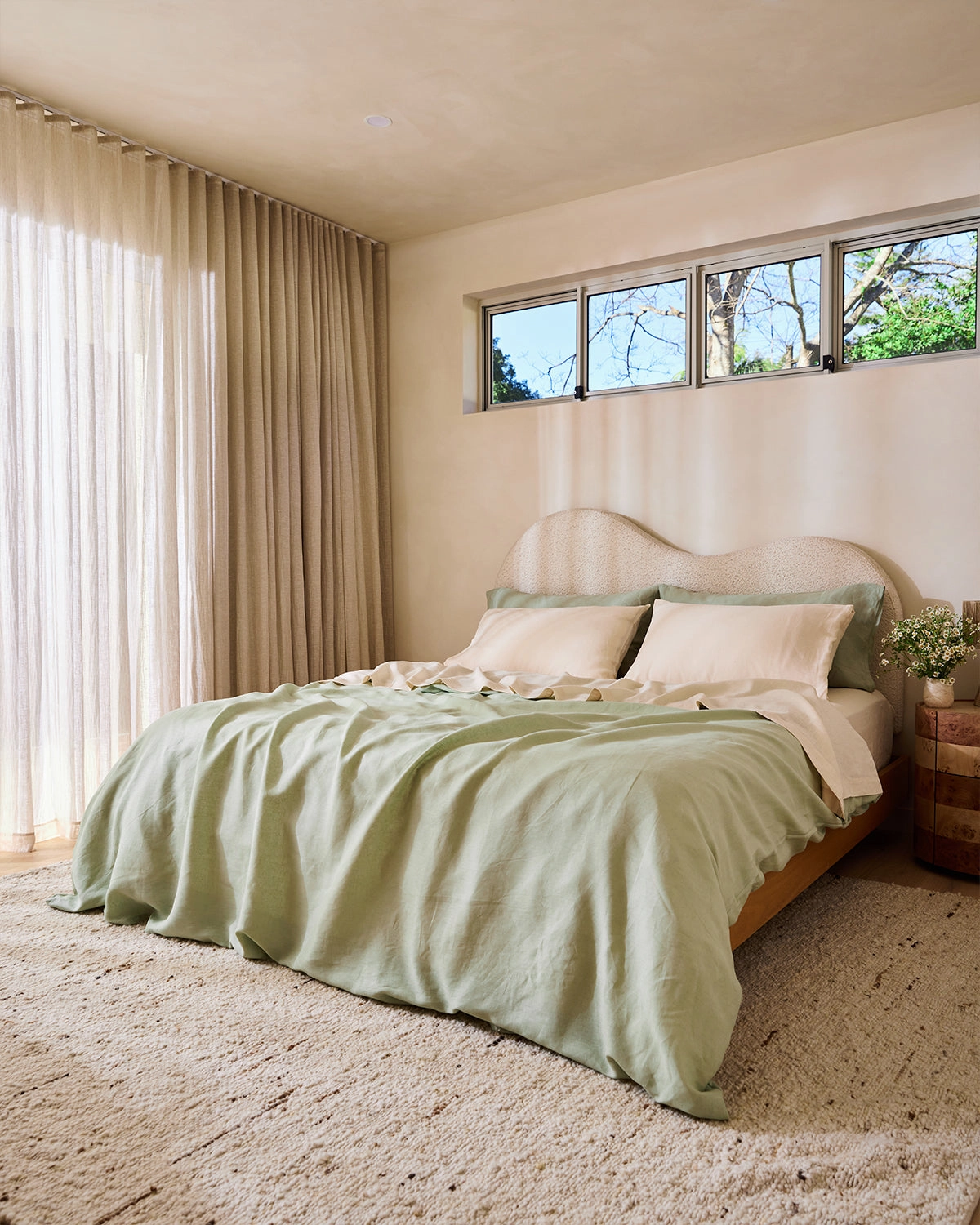Sage 100% Flax Linen King Pillowcases (Set of Two)