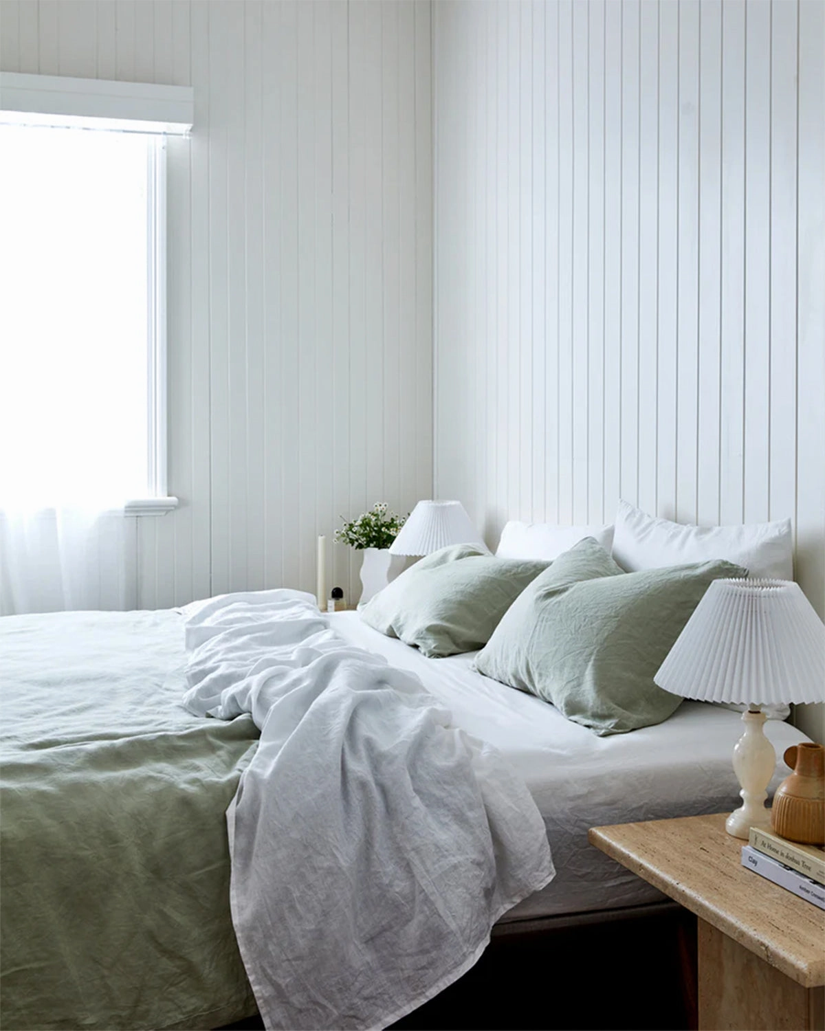 Sage 100% Flax Linen King Pillowcases (Set of Two)