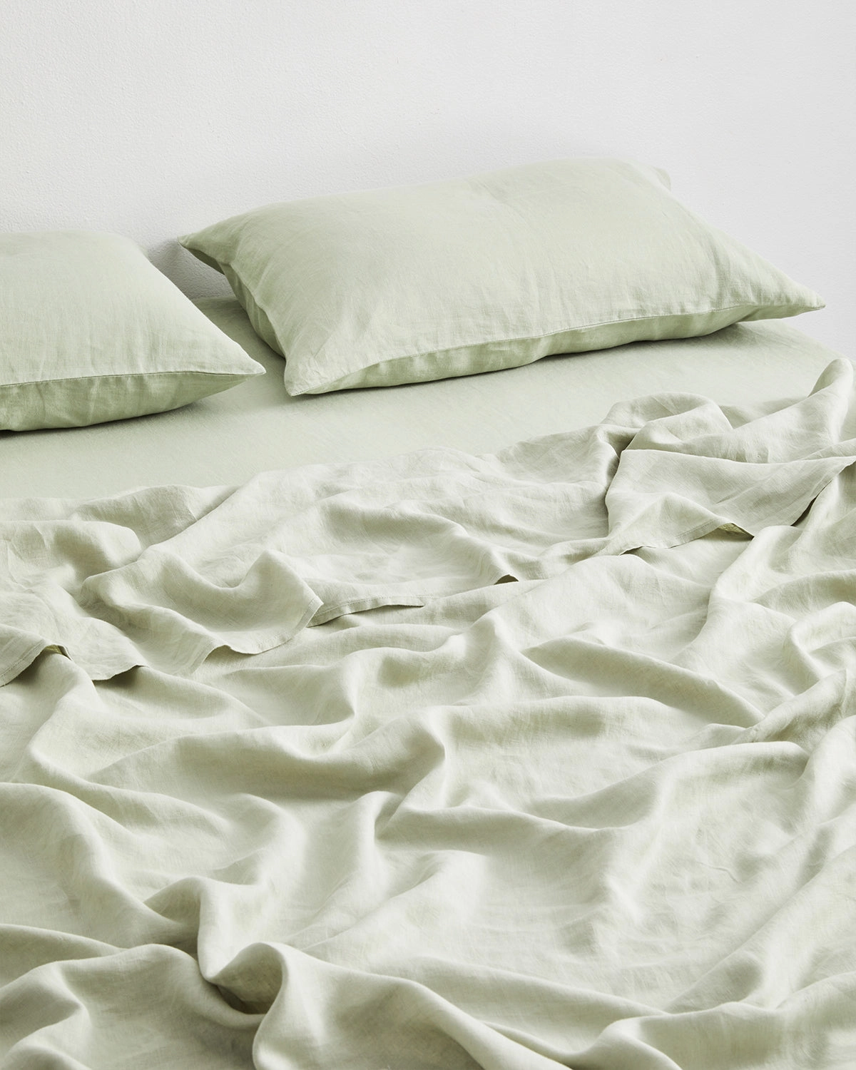 Sage 100% Flax Linen King Pillowcases (Set of Two)
