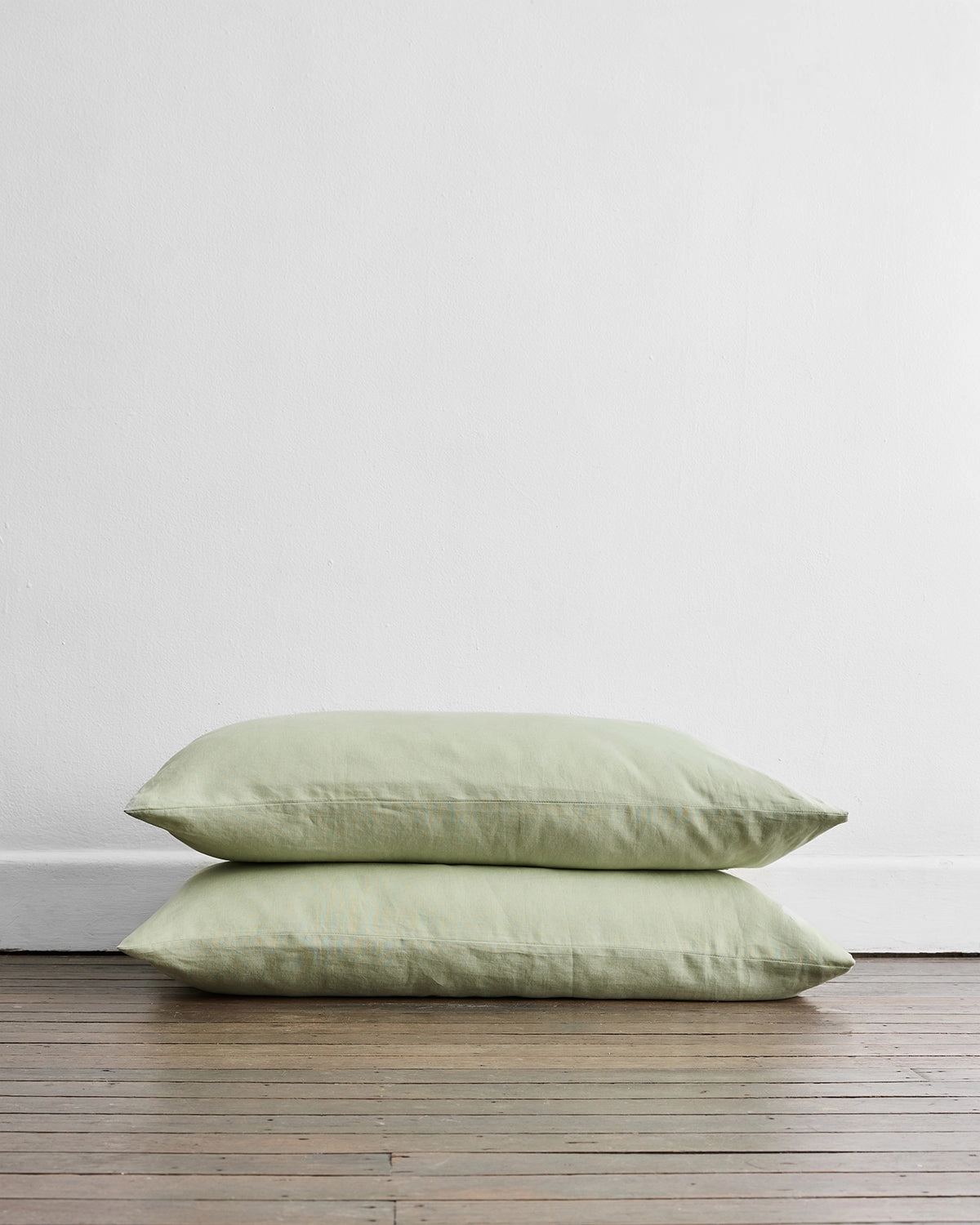 Sage 100% Flax Linen King Pillowcases (Set of Two)