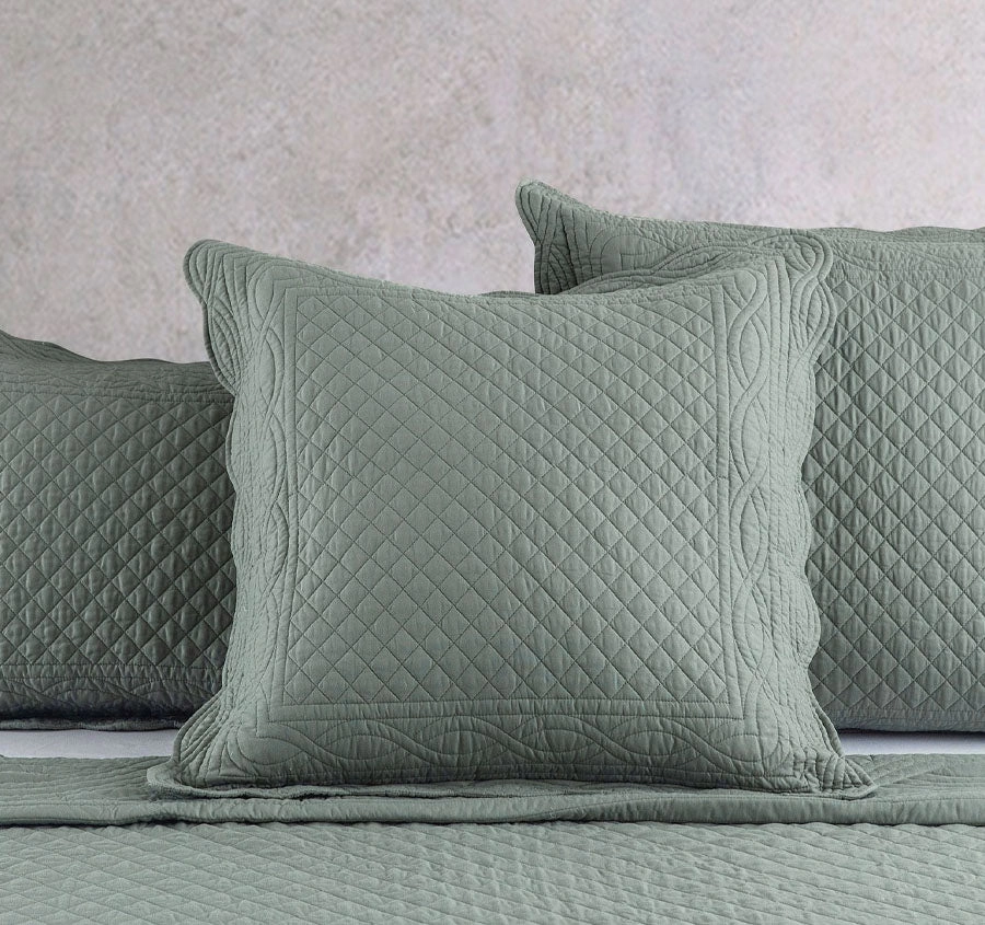Scallop European Pillowcase Juniper