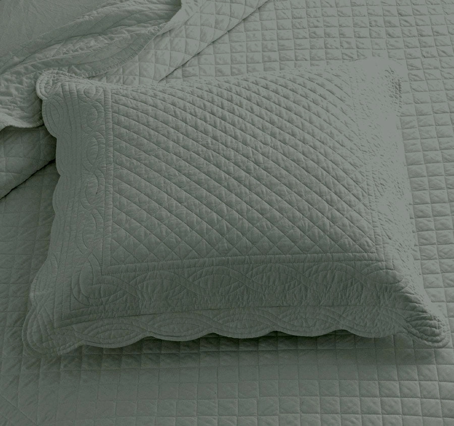 Scallop European Pillowcase Juniper