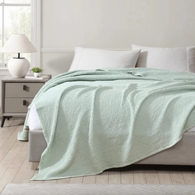 Seafoam Waffle Blanket