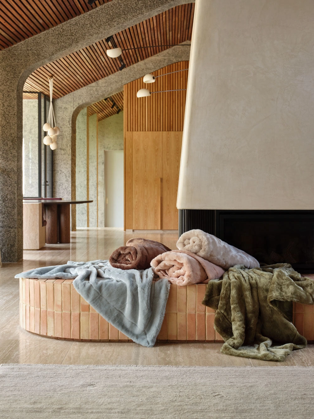 Selma Mist Throw Rug 130 x 170cm by Linen House