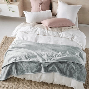Sena Silver Blanket by Linen House