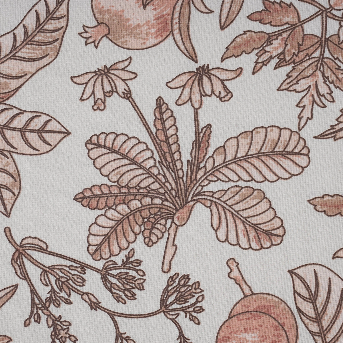 Sensory Bloom Fruity Foliage Pink Bed Sheet with Pillow Case