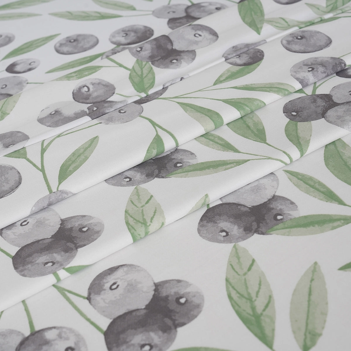 Sensory Bloom Myrtille 100% Cotton Green Bed Sheet with Pillow Case