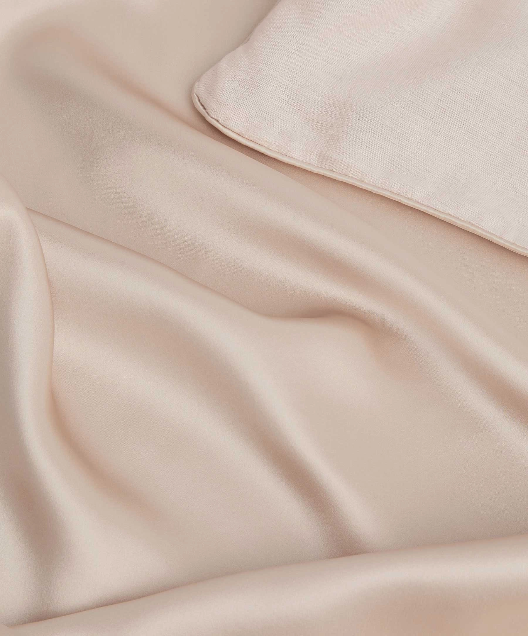 Silk Linen Flip Pillowcase - Blush