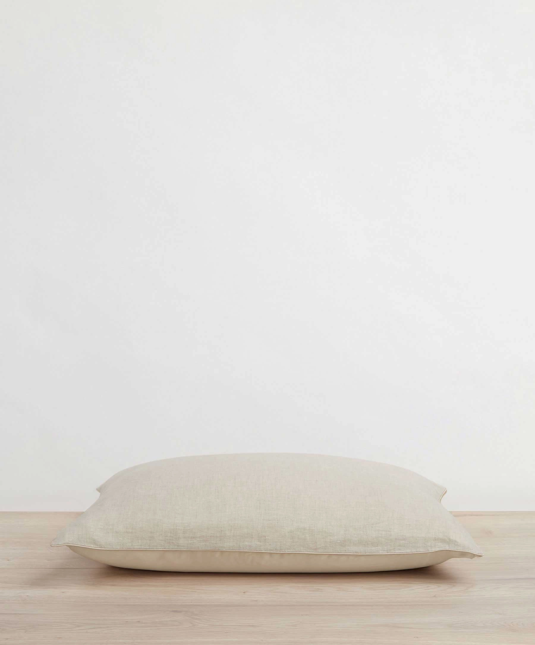 Silk Linen Flip Pillowcase   Eye Mask Set - Natural