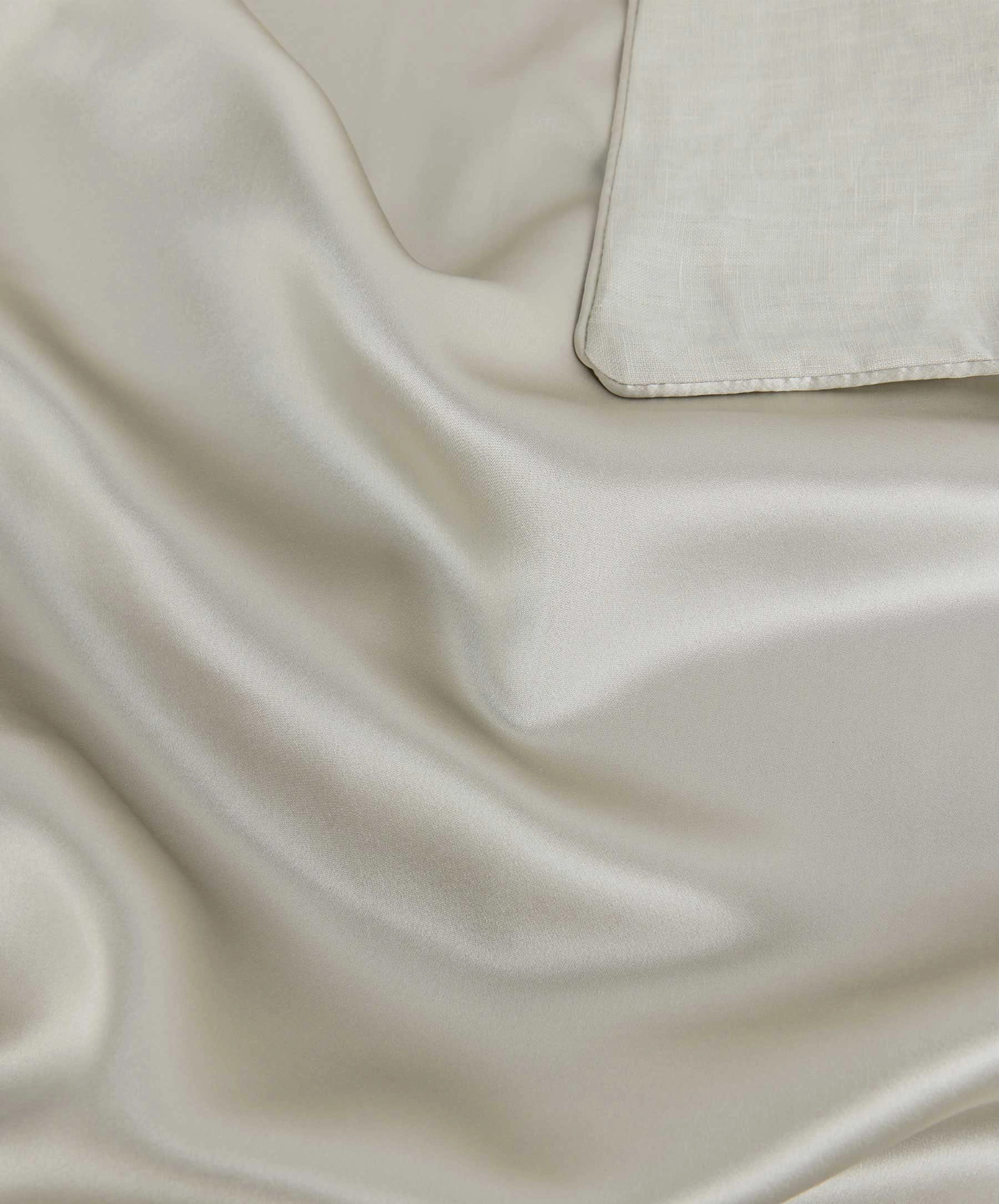 Silk Linen Flip Pillowcase - Smoke