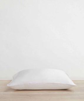 Silk Linen Flip Pillowcase - White