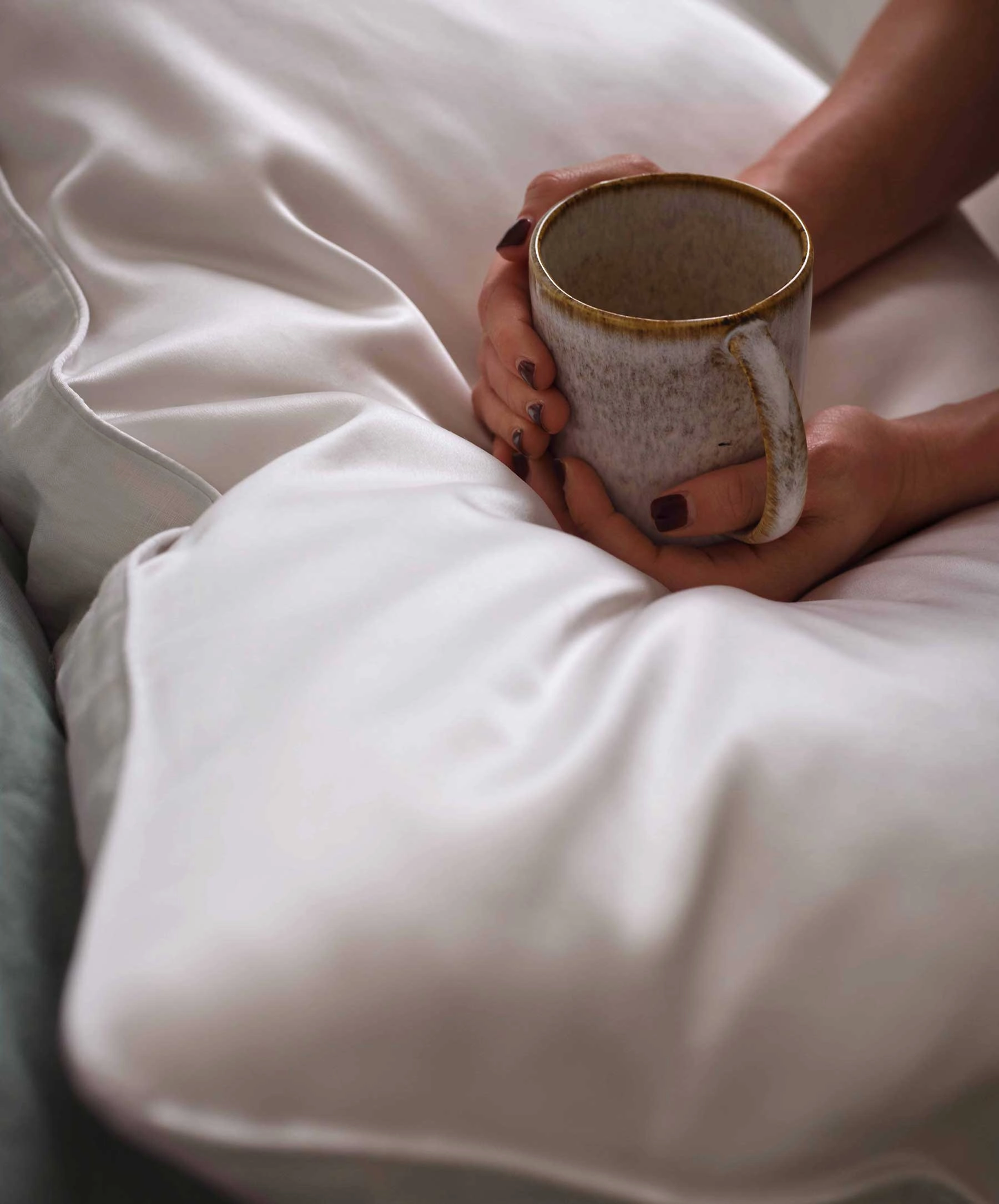 Silk Linen Flip Pillowcase - White