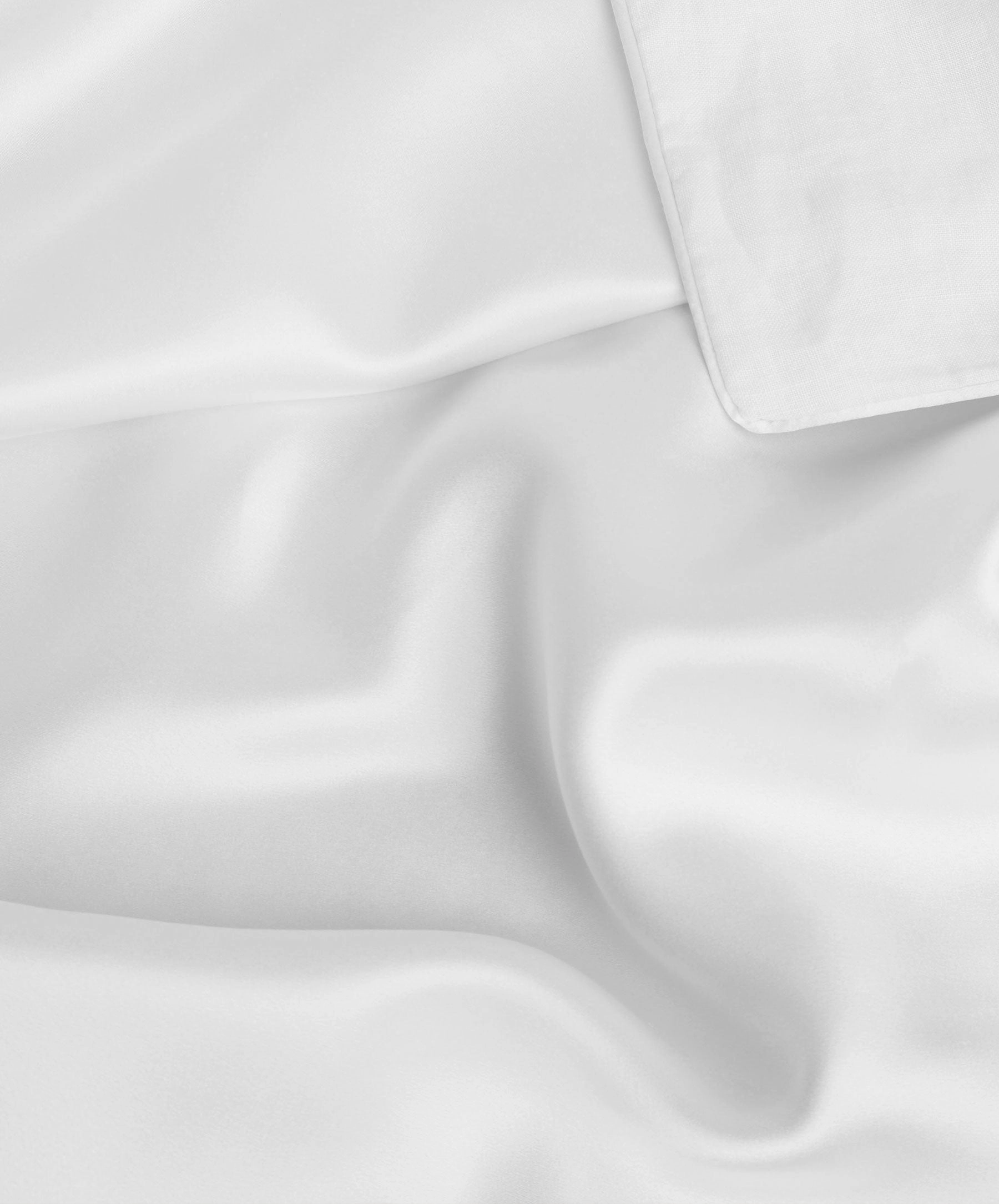 Silk Linen Flip Pillowcase - White