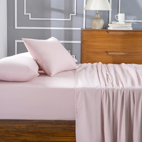 Slumber Plain Easy Care Percale 100% Cotton Cradle Pink Crisp Bed Sheet with Pillow Case