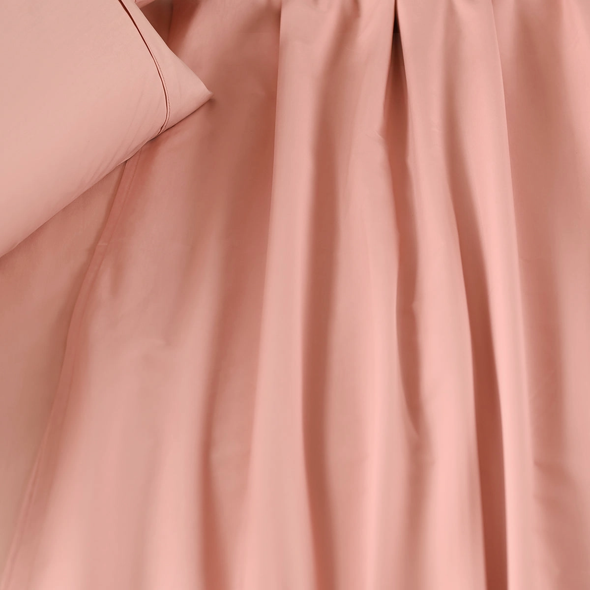 Slumber Plain Easy Care Percale 100% Cotton Peach Blossom Crisp Bed Sheet with Pillow Case