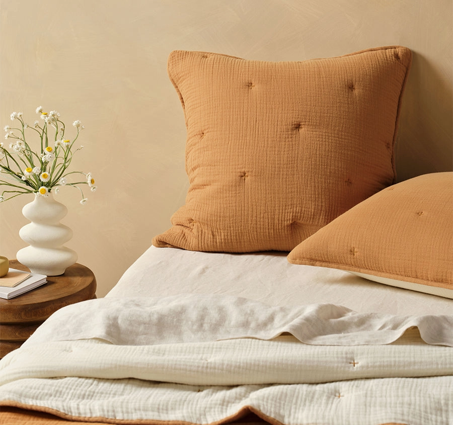 Somerset European Pillowcase Cinnamon