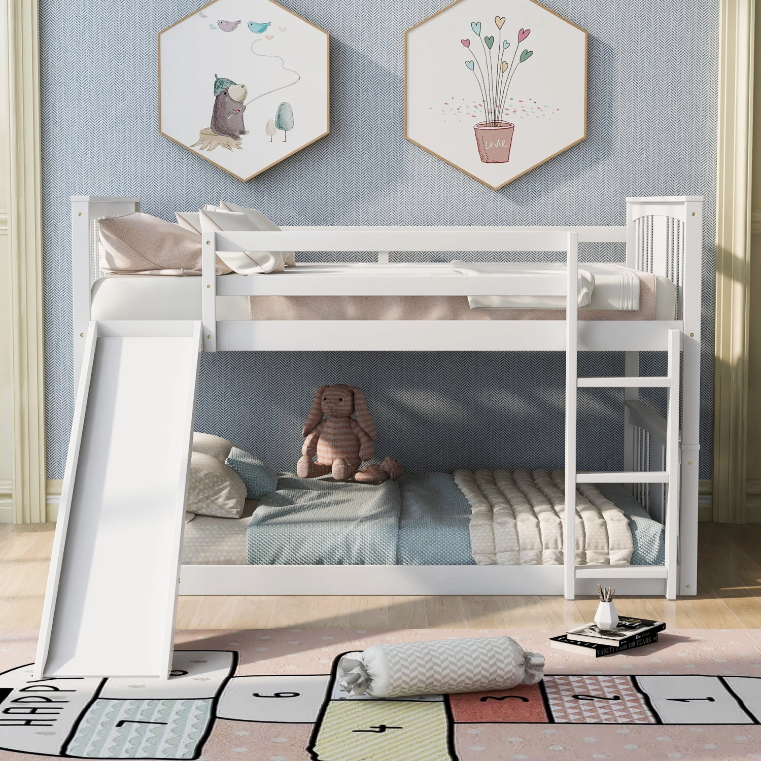 Streamdale Full Over Full Bunk Bed with Ladder with Slide