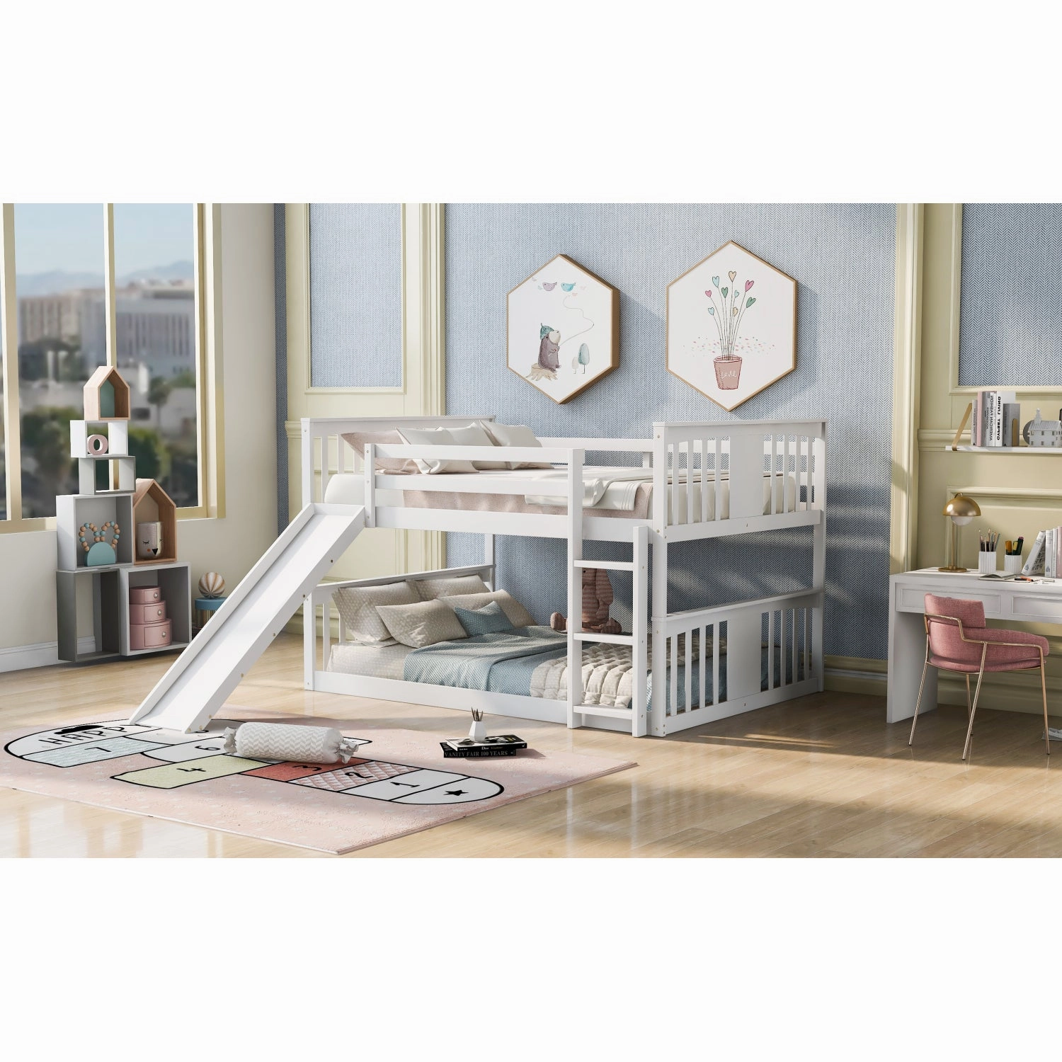 Streamdale Full Over Full Bunk Bed with Ladder with Slide