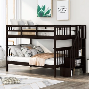 Streamdale Full-Over-Full Bunk Bed with Storage